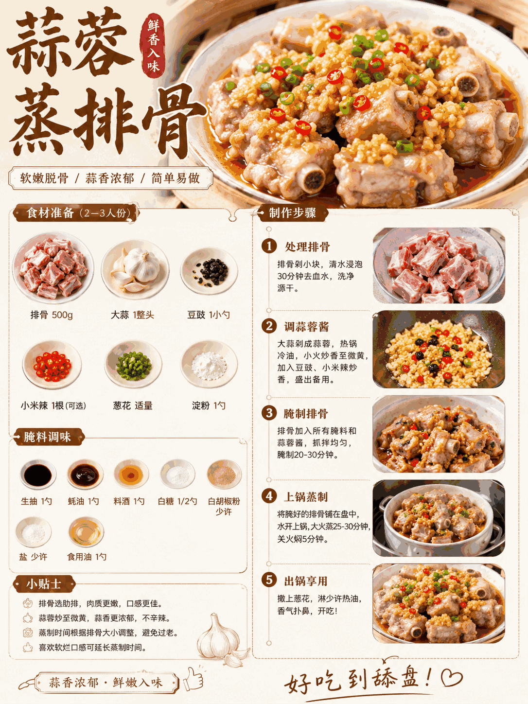 蒜蓉蒸排骨
