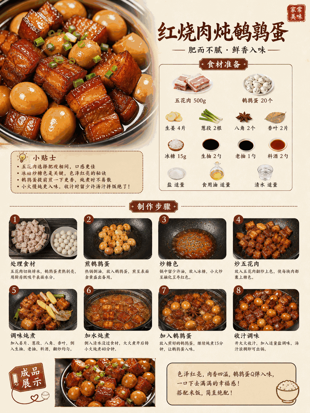 红烧肉鹌鹑蛋